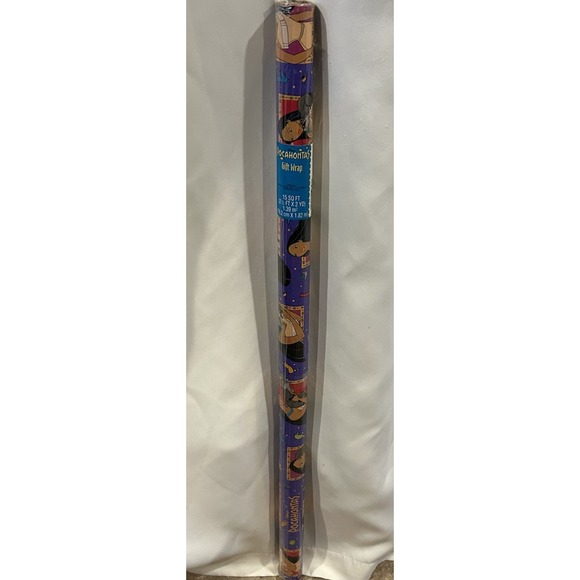 NOS Vintage Disney Pocahontas Gift Wrap Wrapping‎ Paper 1990s Nostalgia 90s - Picture 1 of 6